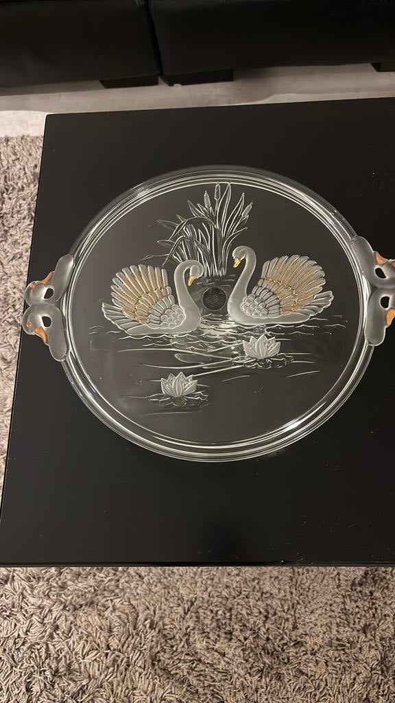 Plateau a tarte en verre, Enlèvement, Comme neuf, Rond, Verre