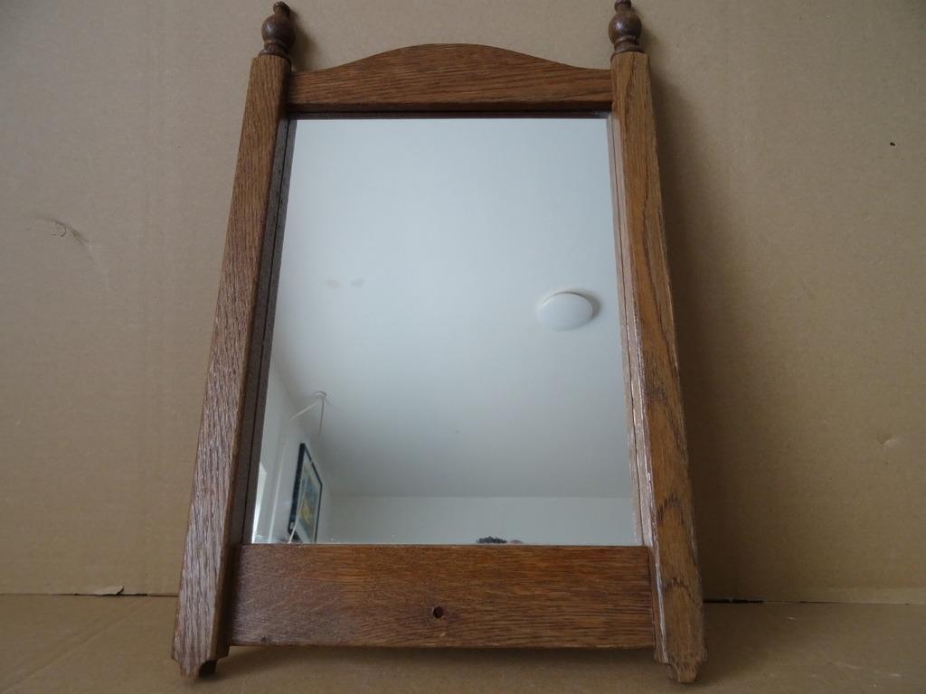 Curiosités miroir vintage Meubelfabriek Oisterwijk 26x43cm, Enlèvement ou Envoi, Moins de 100 cm, Utilisé, Rectangulaire