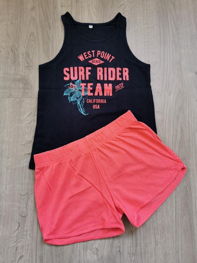 Top met short - maat 122/128, Ophalen of Verzenden, Gebruikt, Meisje, Sport- of Zwemkleding