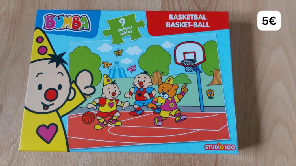 Mooie Bumba puzzel 9 stuks basketbal, Enlèvement ou Envoi, Moins de 10 pièces, Comme neuf, 2 à 4 ans
