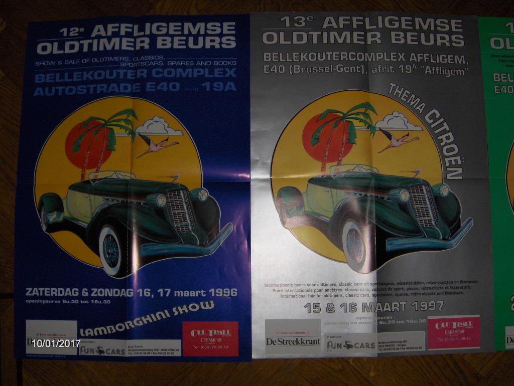 Oude affiches oldtimerbeurs, Enlèvement, Comme neuf