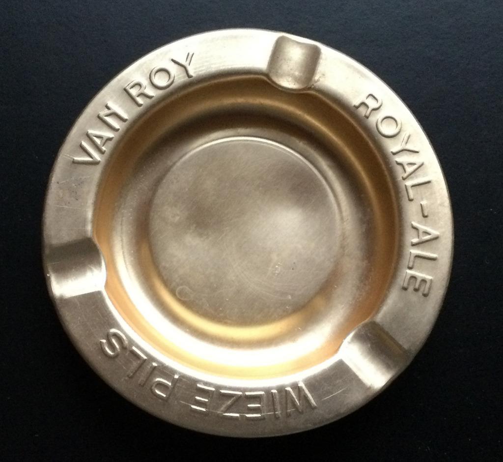Bier brouwerij Wieze pils Van Roy Royal Ale asbak  metaal, Ophalen of Verzenden