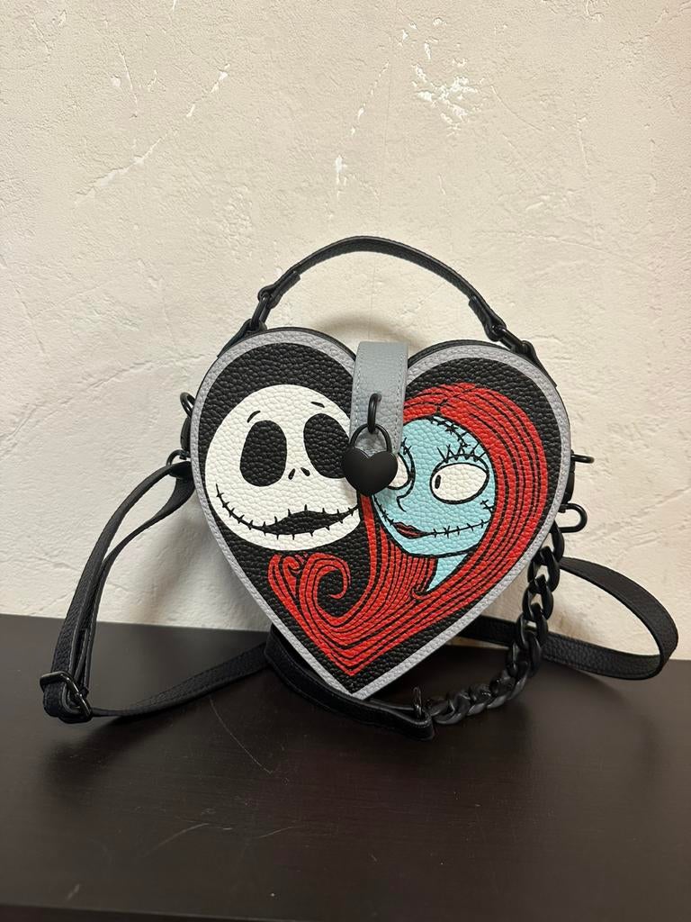 Sac à bandoulière Jack Skellington et Sally, Enlèvement ou Envoi, Neuf, Noir