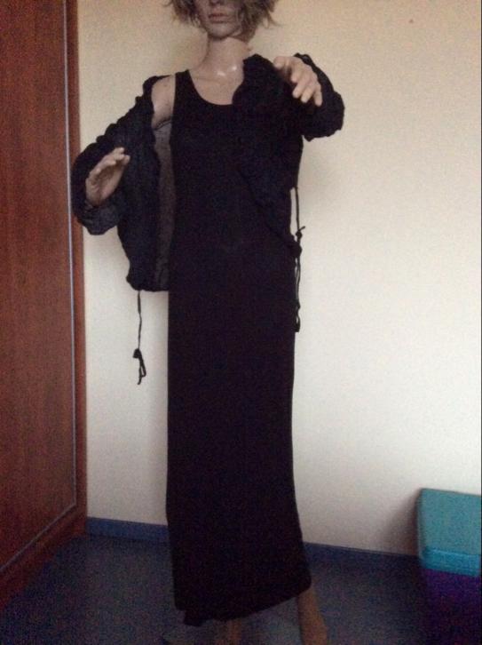 Zwart kleed, bolero, centuur, sjaal, .., Kleding | Dames, Ophalen, Nieuw, Maat 36 (S), Zwart