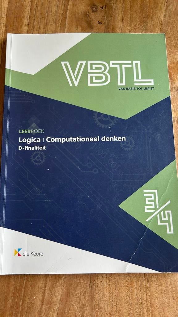 VBTL 3 – leerboek logica & computationeel denken , Enlèvement ou Envoi, Neuf, Néerlandais