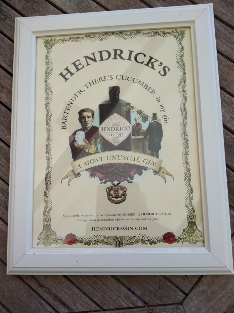 Hendrick's gin kader, Verzamelen, Merken en Reclamevoorwerpen, Ophalen of Verzenden