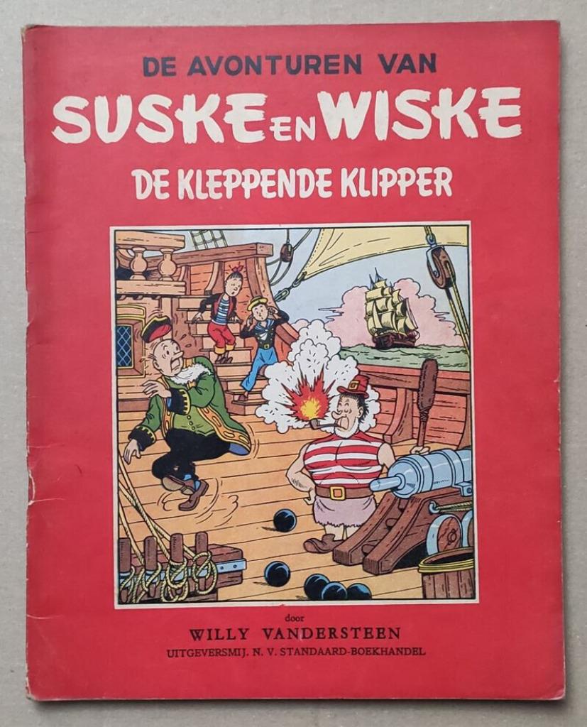 Suske en Wiske (rode reeks) 24: De kleppende klipper. (1955), Boeken, Stripverhalen, Gelezen, Eén stripboek, W. vandersteen, Ophalen of Verzenden