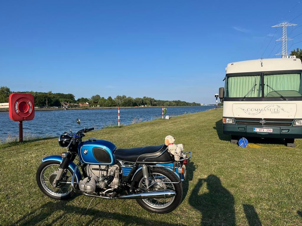 BMW R75/5, Motoren, 750 cc, 2 cilinders, Cardan-aandrijving, Particulier