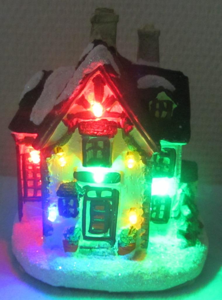 Ikea - kersthuisje met Led verlichting, Ophalen of Verzenden, Gebruikt