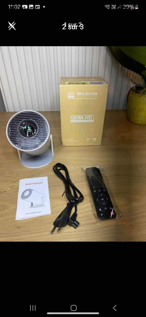 Projecteur Home cinéma Bluetooth youtube Netflix, TV, Hi-fi & Vidéo, Projecteurs vidéo, Enlèvement, Comme neuf