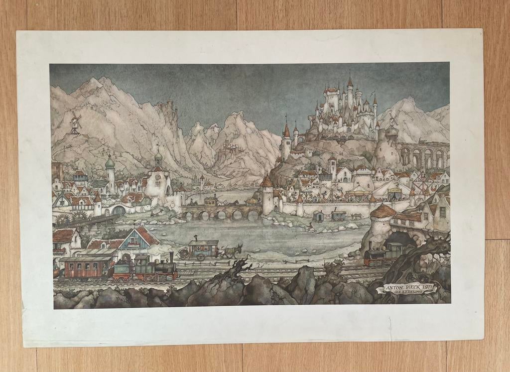 Efteling / Anton Pieck prent jaren 1970, Ophalen of Verzenden