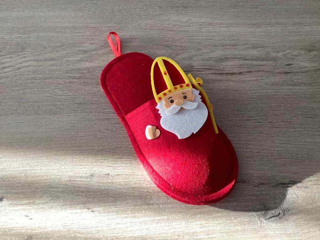 Sinterklaas pluche vul schoentje (27 cm), Ophalen of Verzenden, Zo goed als nieuw