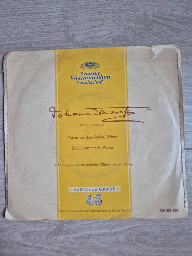 Singel Deutsche Grammophon Gesellschaft - Johann Strauss, Ophalen of Verzenden