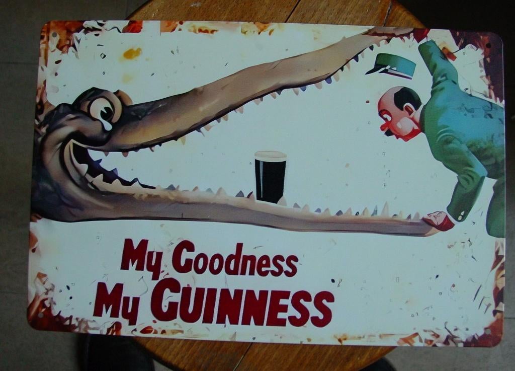 GUINNESS REKLAME -METAAL-, Verzamelen, Ophalen of Verzenden