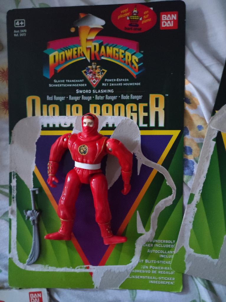 Power Rangers 1995 - 2 roterende action figures, Ophalen, Gebruikt