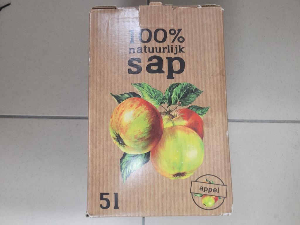 Bio appel/perensap 5 L doos met tapkraantje, Ophalen, Nieuw