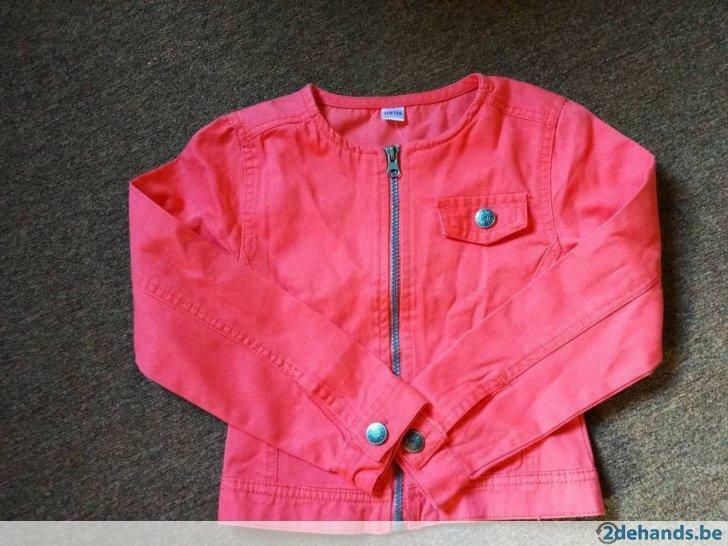 Roos handig vestje jasje jeansjasje rits nieuw maat 110-116, Enlèvement ou Envoi, Utilisé, Fille, Pull ou Veste