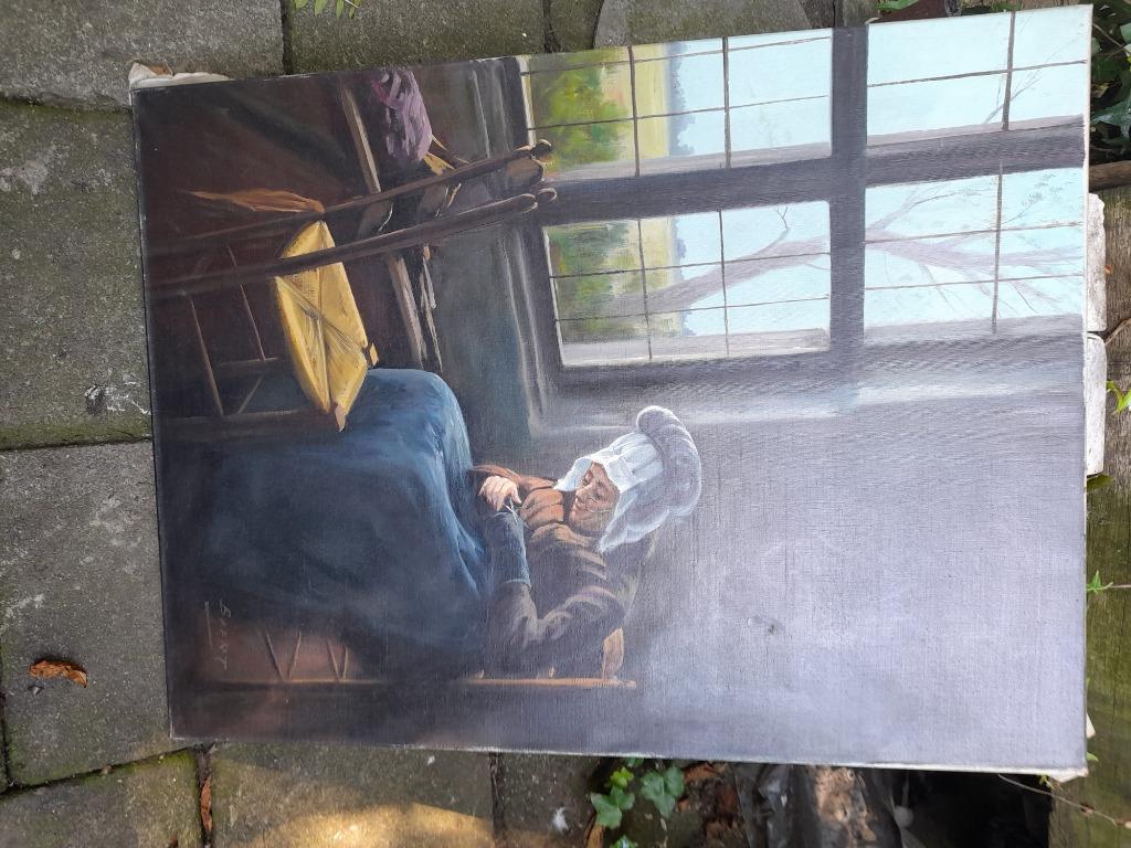schilderij op doek, Ophalen