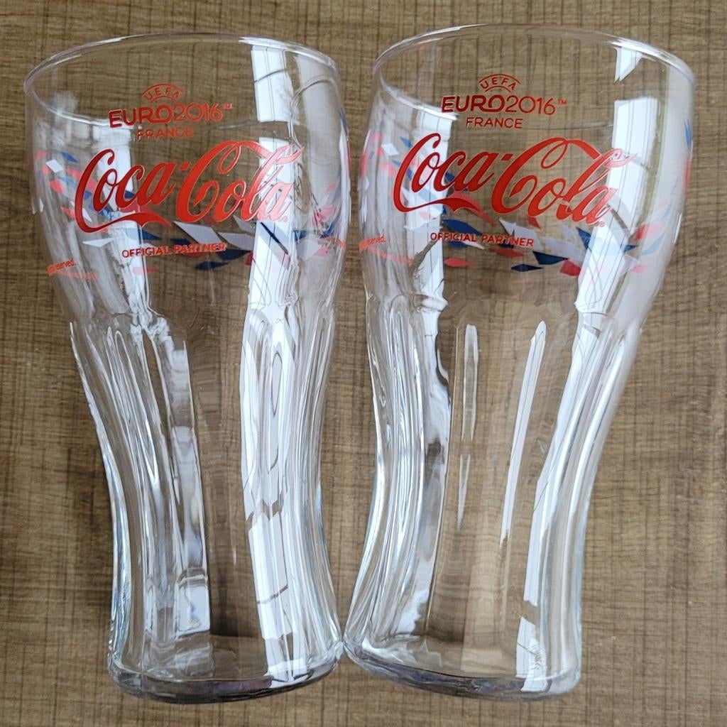 Coca-Cola: UEFA Euro 2016 glazen, Verzamelen, Ophalen of Verzenden, Zo goed als nieuw, Frisdrankglas