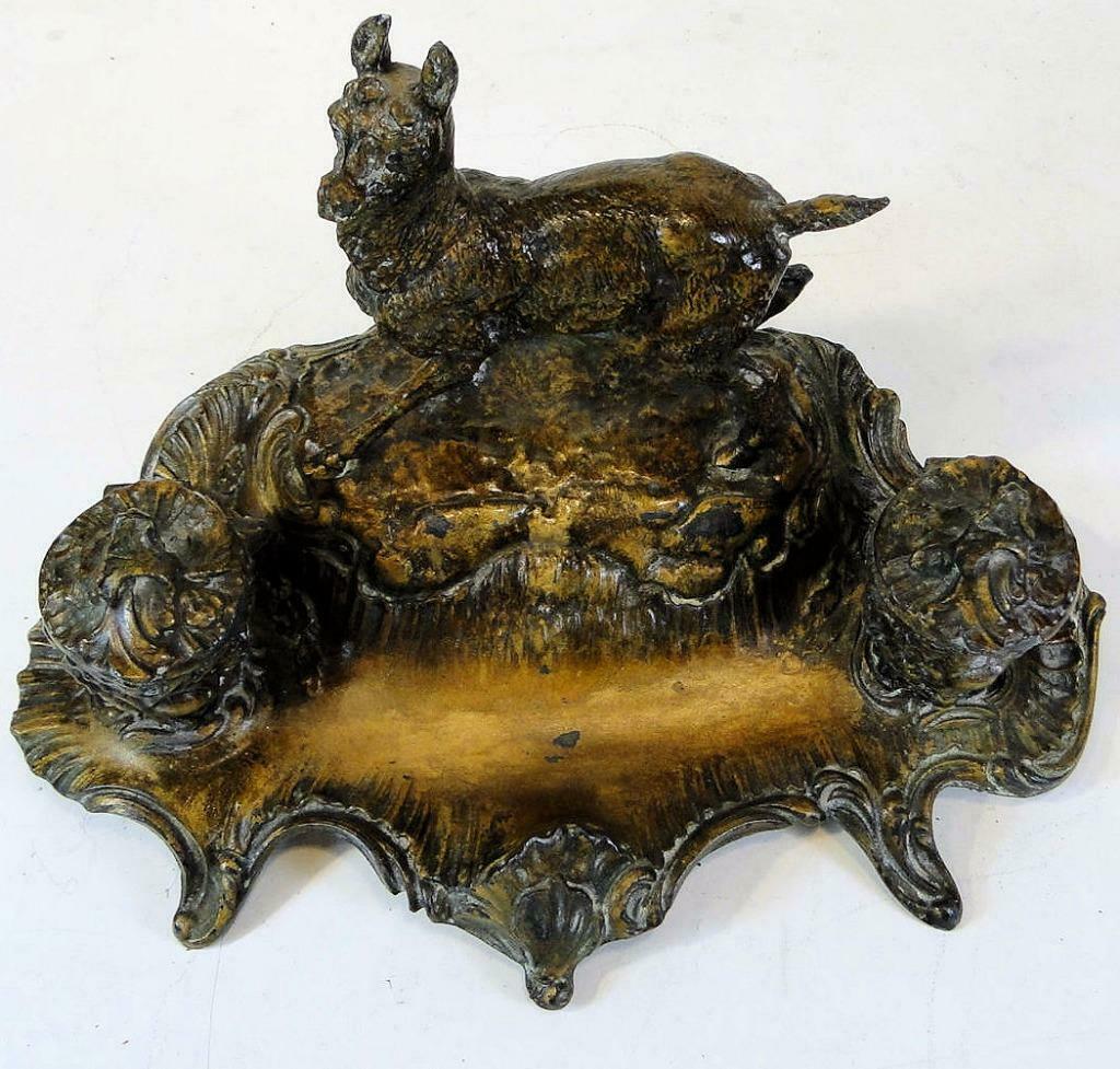 bureauset * inktset  *  brons *, Antiek en Kunst, Ophalen of Verzenden, Brons