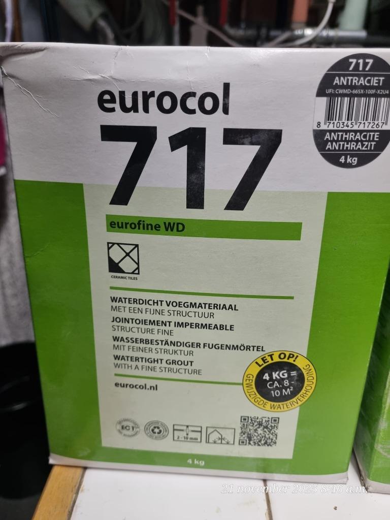 Voegmiddel tegels  - antraciet, Doe-het-zelf en Bouw, Tegels, Ophalen, Nieuw, Vloertegels