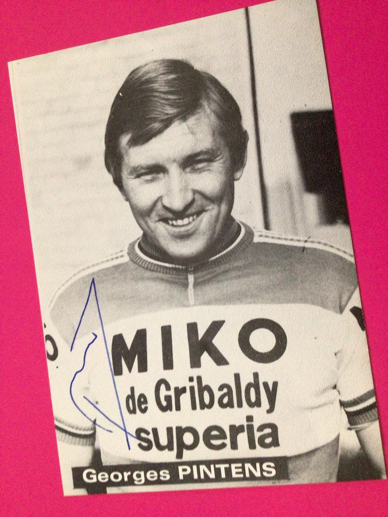 wielerkaart 1976 team miko  georges pintens signe, Verzenden, Zo goed als nieuw