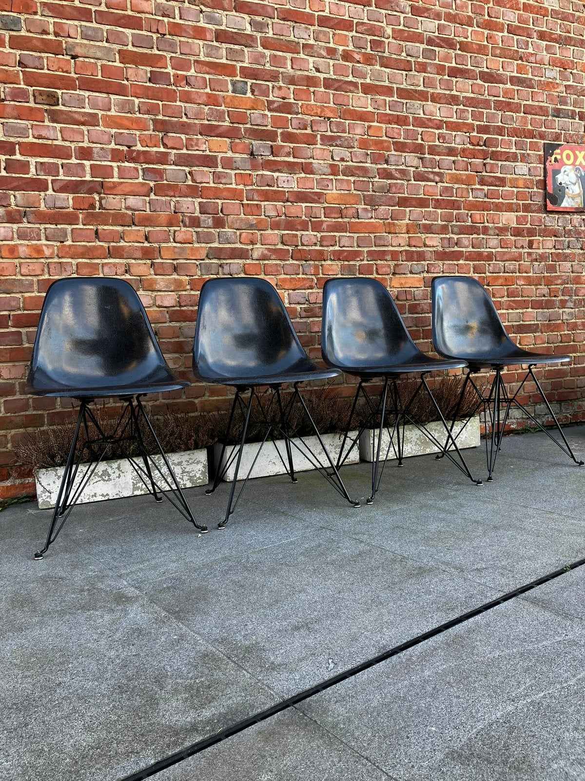 Vintage dsr eames vitra, Huis en Inrichting, Ophalen, Kunststof, Gebruikt, Zwart
