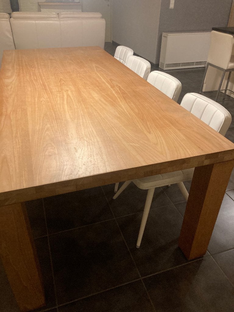 eiken tafel, Ophalen, 100 tot 150 cm, Eikenhout, 200 cm of meer