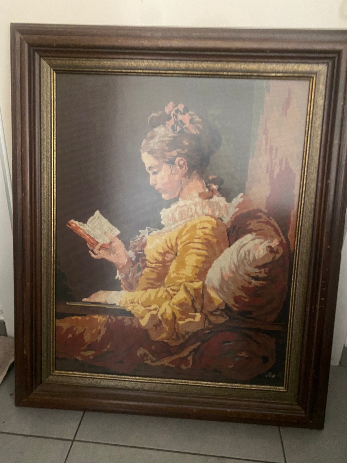 La Jeune Liseuse – 85 x 73 cm, Antiek en Kunst, Ophalen