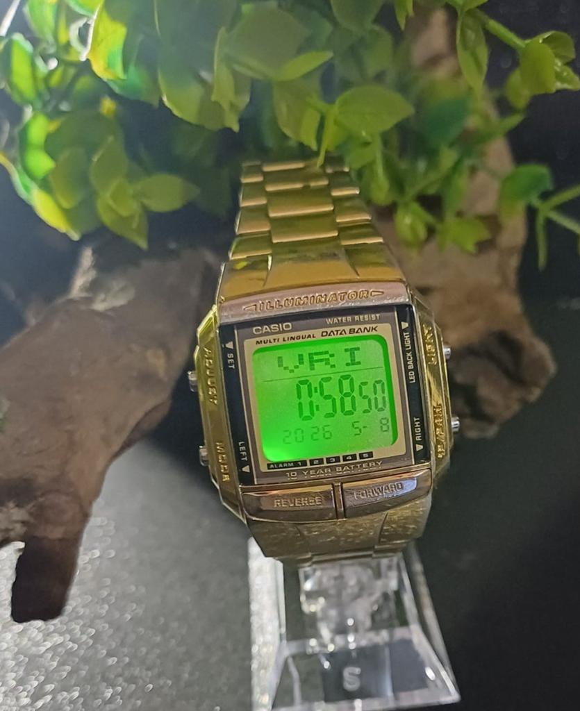 Base de données Casio - Gold - DB-360 - Y2K, Envoi, Acier, Montre-bracelet