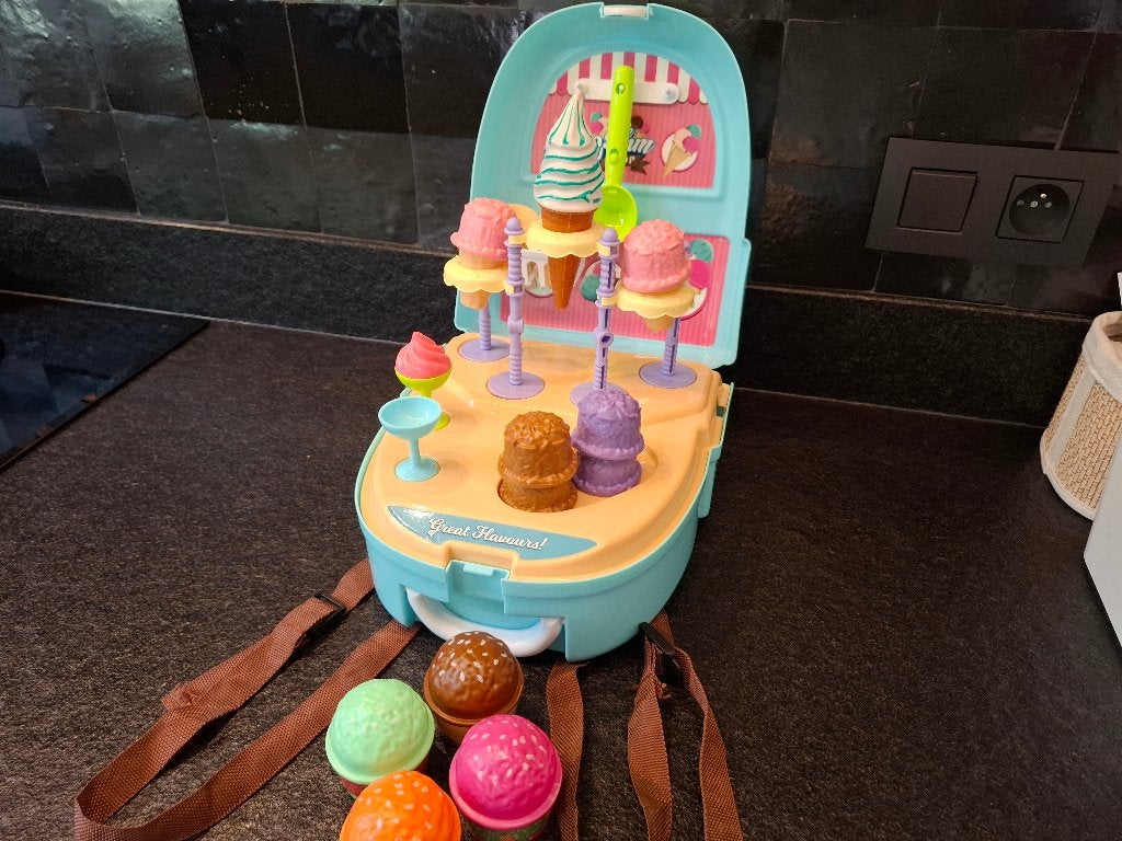 Speelset ijsjes in rugzak, Kinderen en Baby's, Ophalen, Gebruikt, Kunststof, Speelkeuken-accessoire