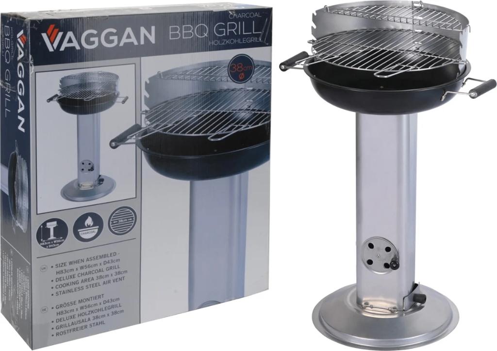 Vaggan RVS Barbecue rond op pilaar korting, Enlèvement ou Envoi, Neuf, Overige merken, Avec accessoires