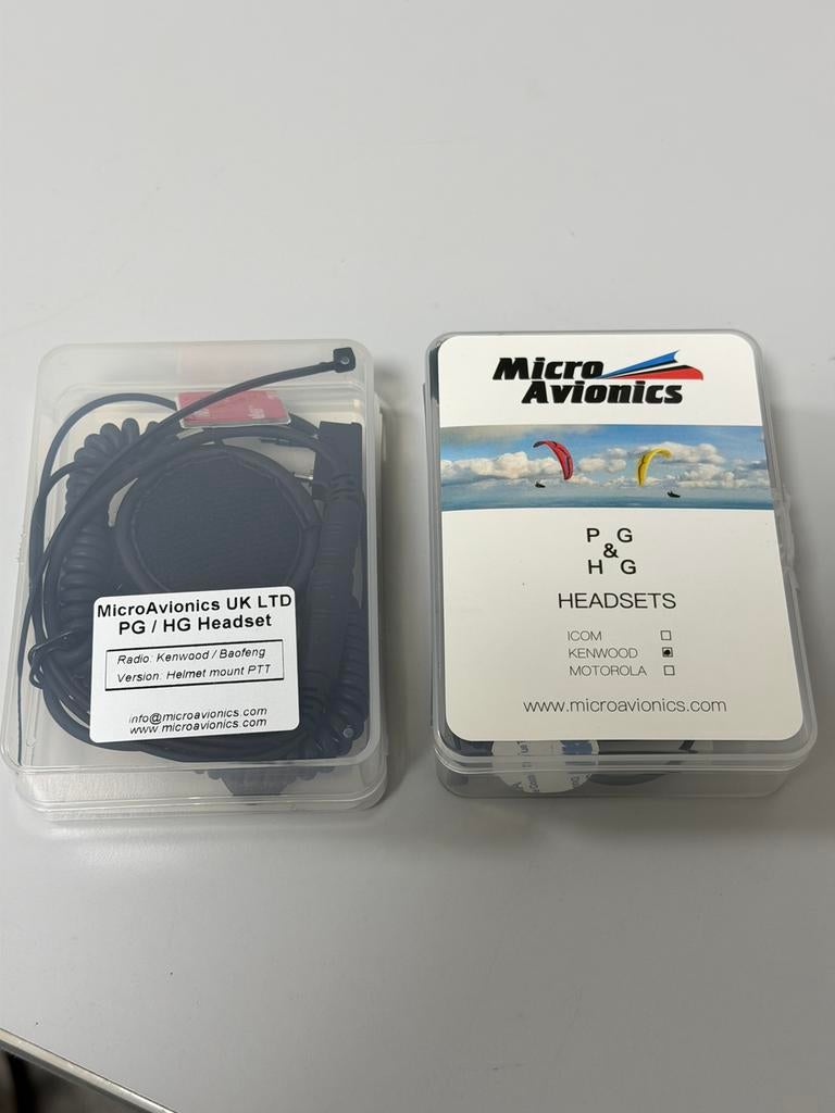 2x MicroAvionics PG HG Headset Kenwood Baofeng headsets ptt, Ophalen of Verzenden, Nieuw, Overige typen