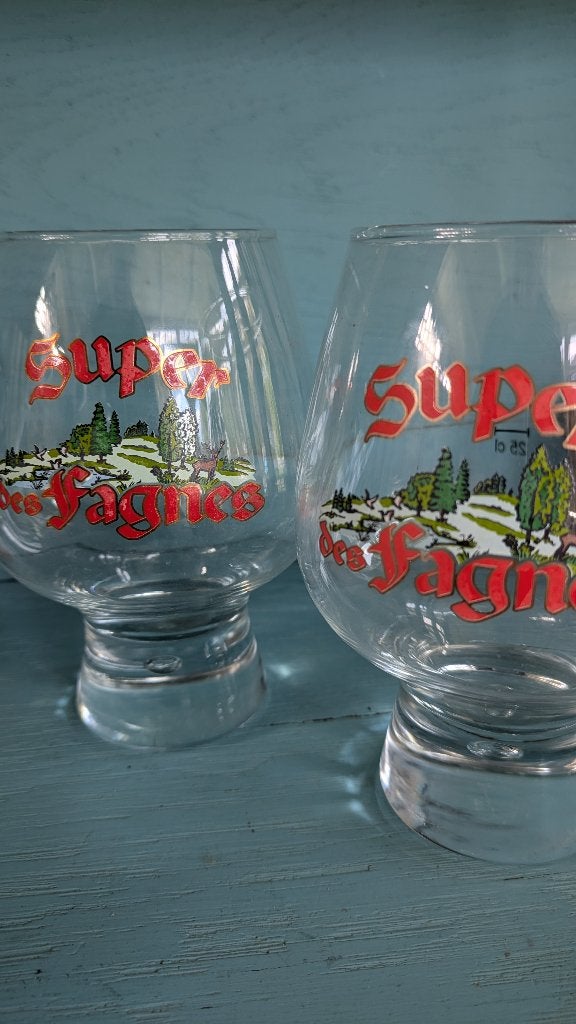 6 ou 12 Verres Super des Fagnes, Enlèvement, Utilisé, Verre à bière