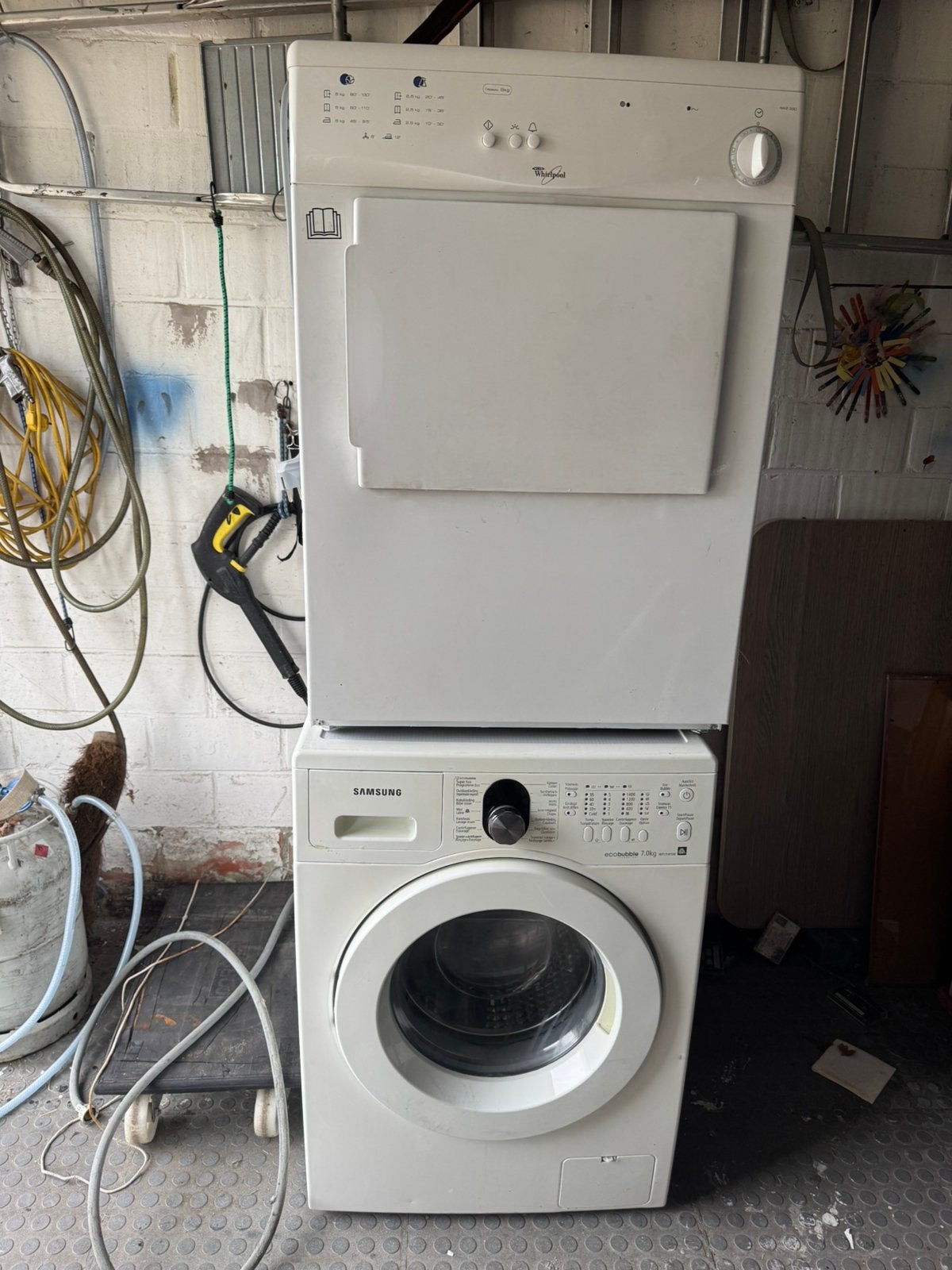 Wasmachine en droogkast, Elektronische apparatuur, Ophalen, Gebruikt