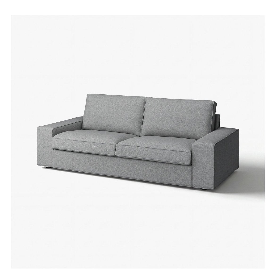 Zetel IKEA, 3-zitbank met losse poef lichtgrijze/beige, Enlèvement, Utilisé, Tissus