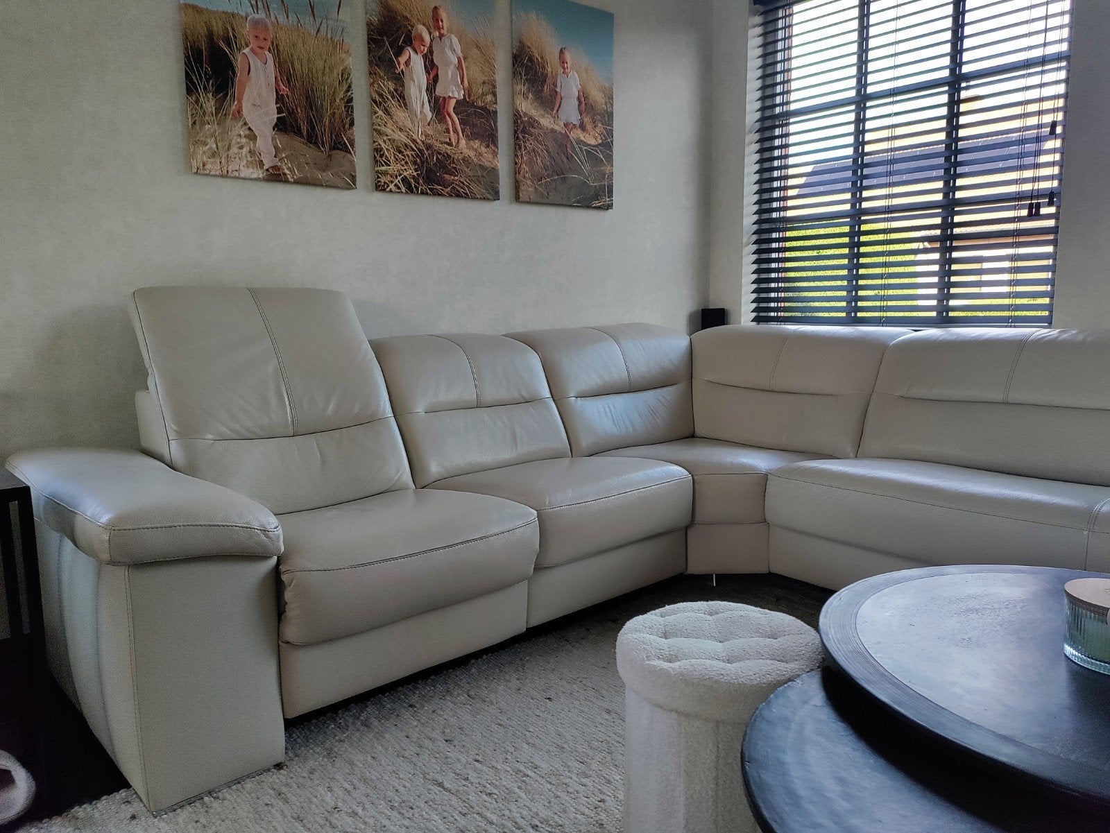 Lederen salon met relax, Huis en Inrichting, Zetels | Complete zithoeken, Ophalen