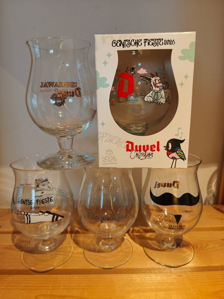 Duvel glazen gentse feesten, Verzamelen, Ophalen of Verzenden, Zo goed als nieuw, Glas of Glazen, Duvel