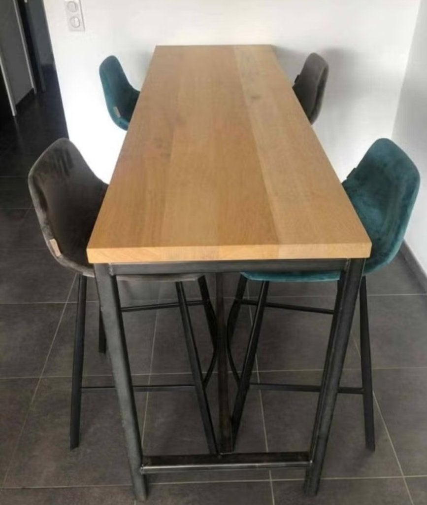 Industriele tafel, hoge tafel, Ophalen, 50 tot 100 cm, Zo goed als nieuw, 150 tot 200 cm