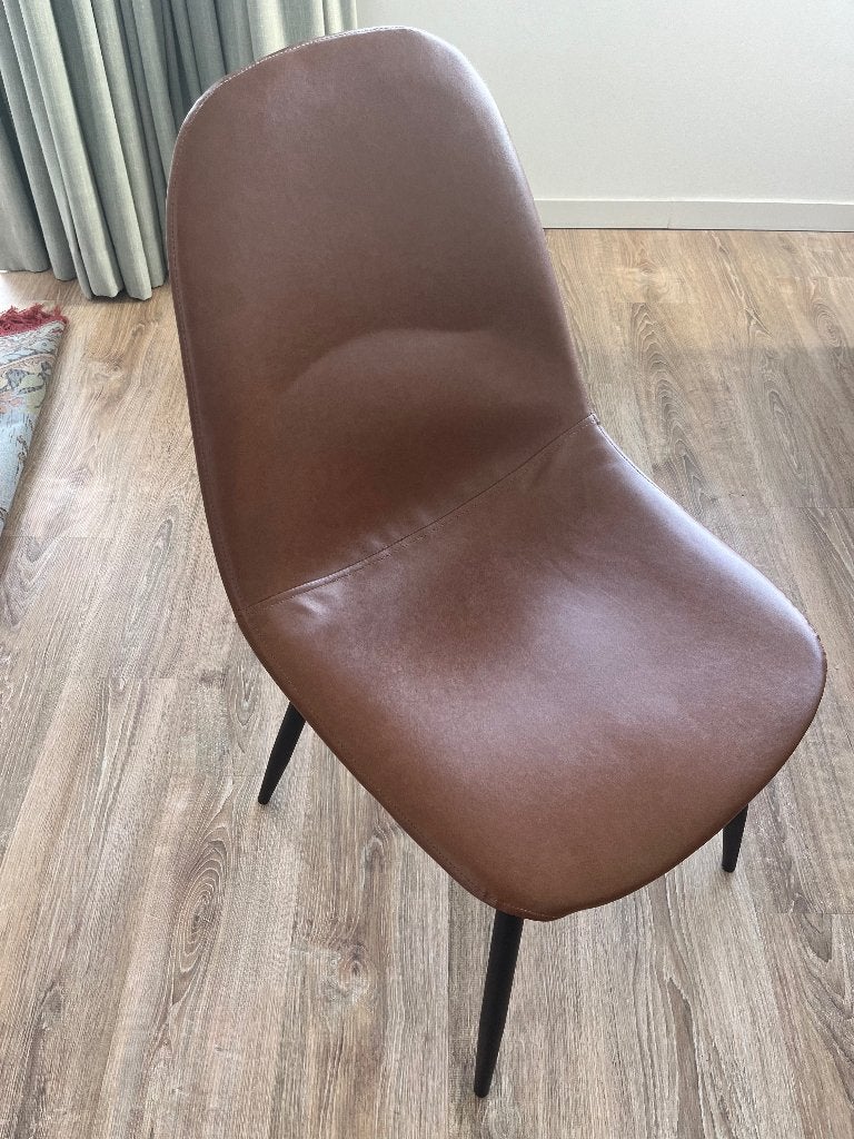 1 x skai leren (bureau)stoel, Huis en Inrichting, Ophalen, Overige materialen, Bruin, Zo goed als nieuw
