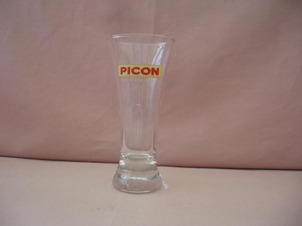 Flûte en verre Picon, petite, rectangle jaune, PICON, Enlèvement ou Envoi, Comme neuf, Ustensile
