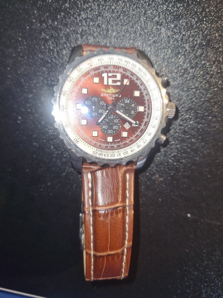 Breitling Chronospace Automatic herenhorloge, Bijoux, Sacs & Beauté, Montres | Hommes, Montre-bracelet, Breitling, Cuir, Enlèvement