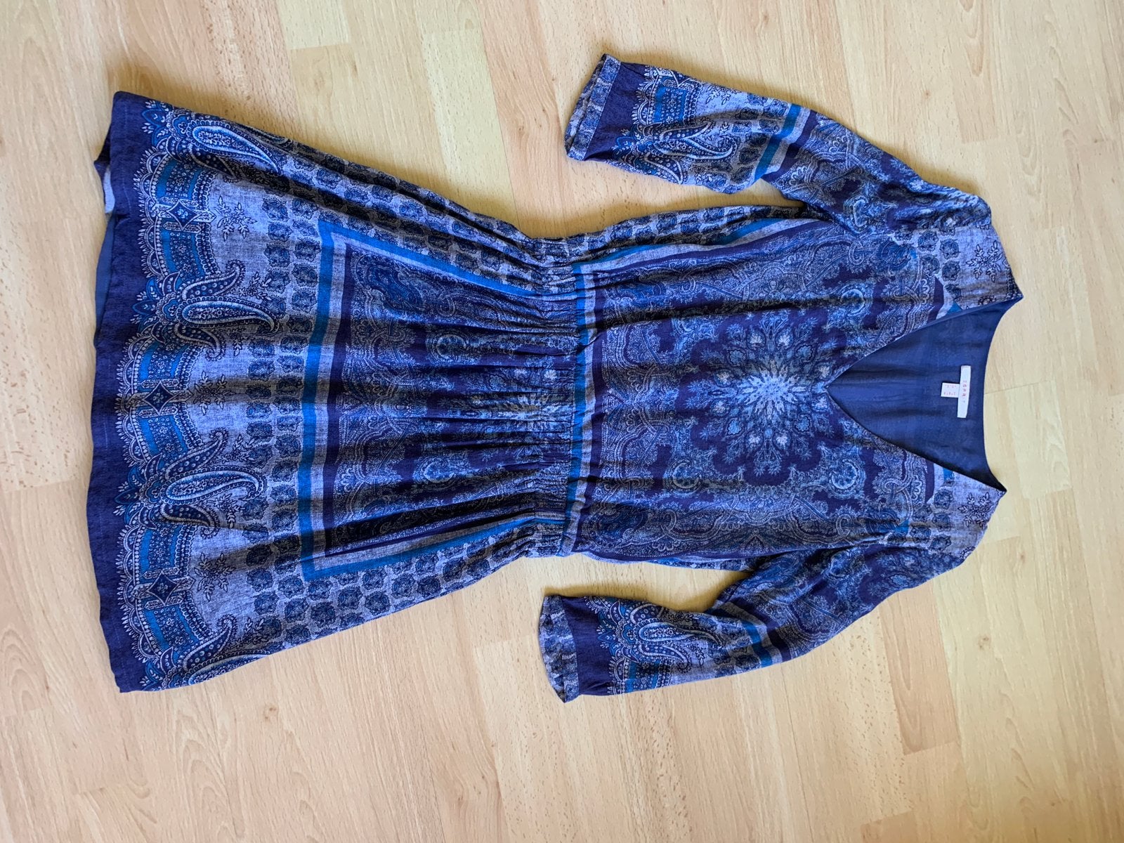 Jong kleurrijk kort zomerkleedje, Kleding | Dames, Ophalen, Blauw, Zo goed als nieuw, Maat 36 (S)