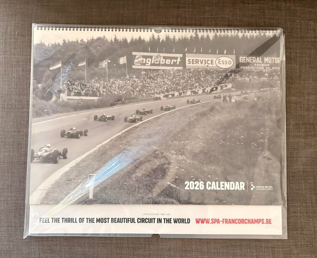 Calendrier 2026 - Officiel Circuit de Spa-Francorchamps, Enlèvement ou Envoi, Neuf