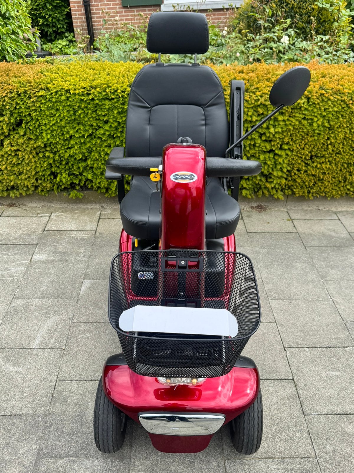 Scootmobiel Shoprider GK10 de luxe bordeaux démontable, Enlèvement ou Envoi, Pliant, Comme neuf, Fauteuil roulant électrique