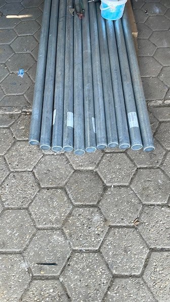 Nieuwe Gegalvaniseerde Buizen – 3,05 Meter Lang, Doe-het-zelf en Bouw, Ophalen, Nieuw, 250 mm of meer, Overige typen