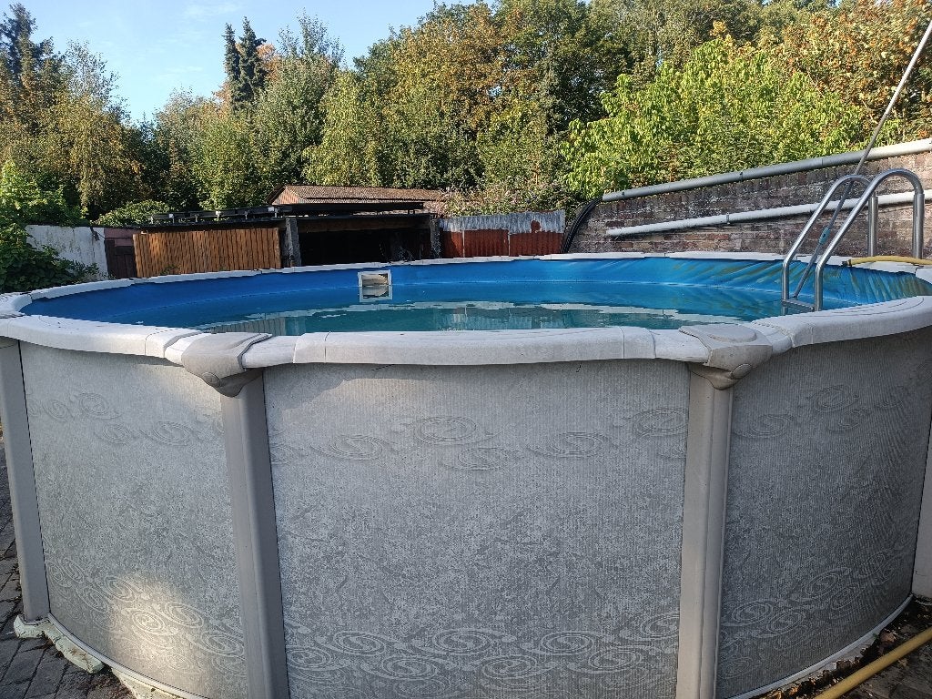 Zwembad 5m50 x 1m32 GRE met zandfilter en pomp te koop, Enlèvement, Utilisé