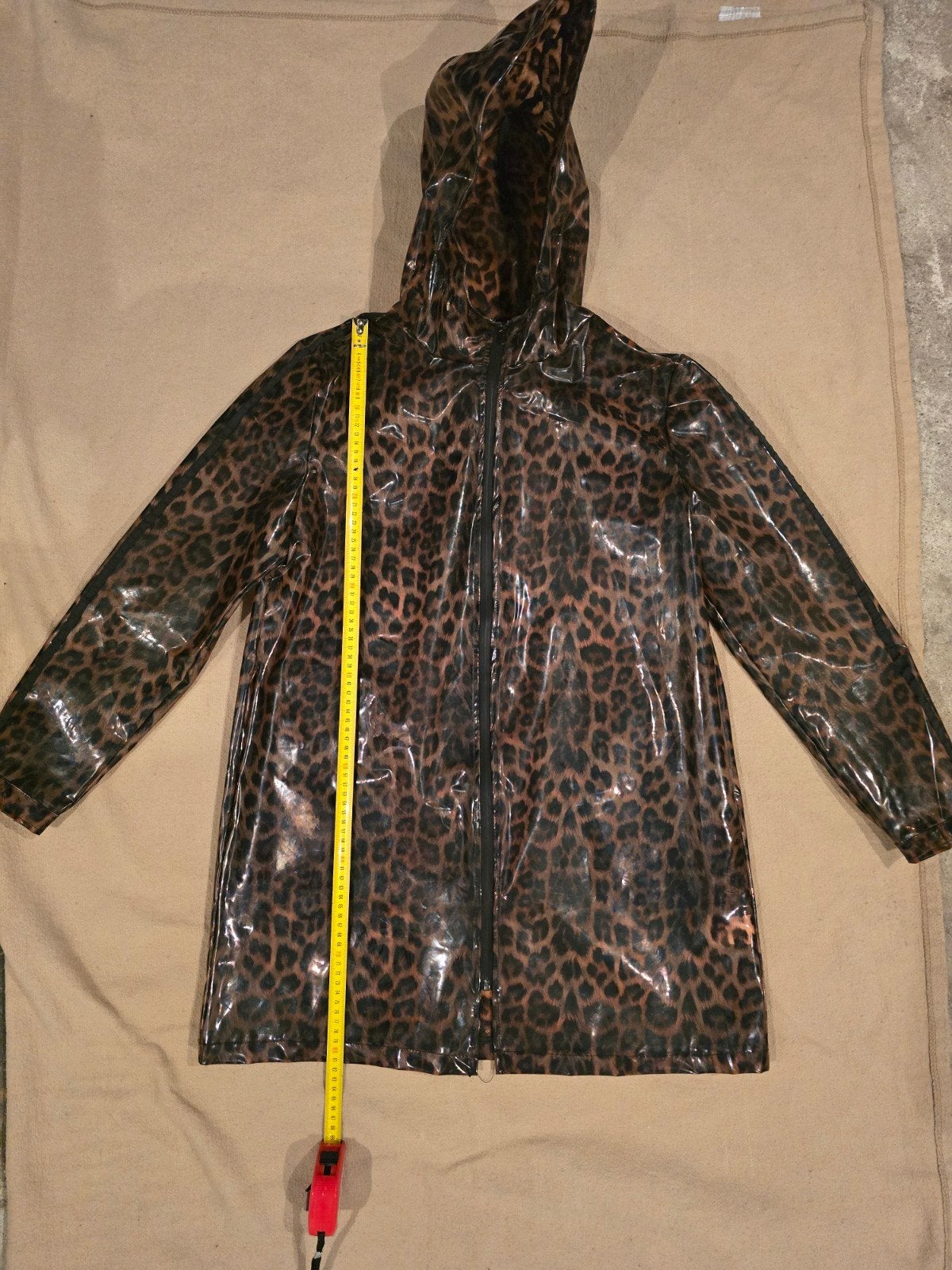 Transparante lak regenjas, Verzenden, Maat 52/54 (L)