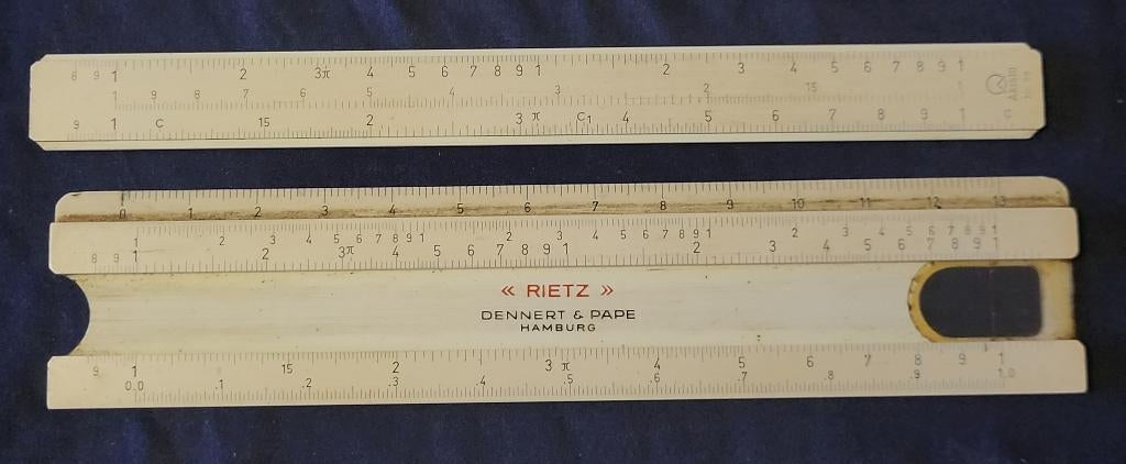 Vintage Rietz rekenliniaal, Ophalen