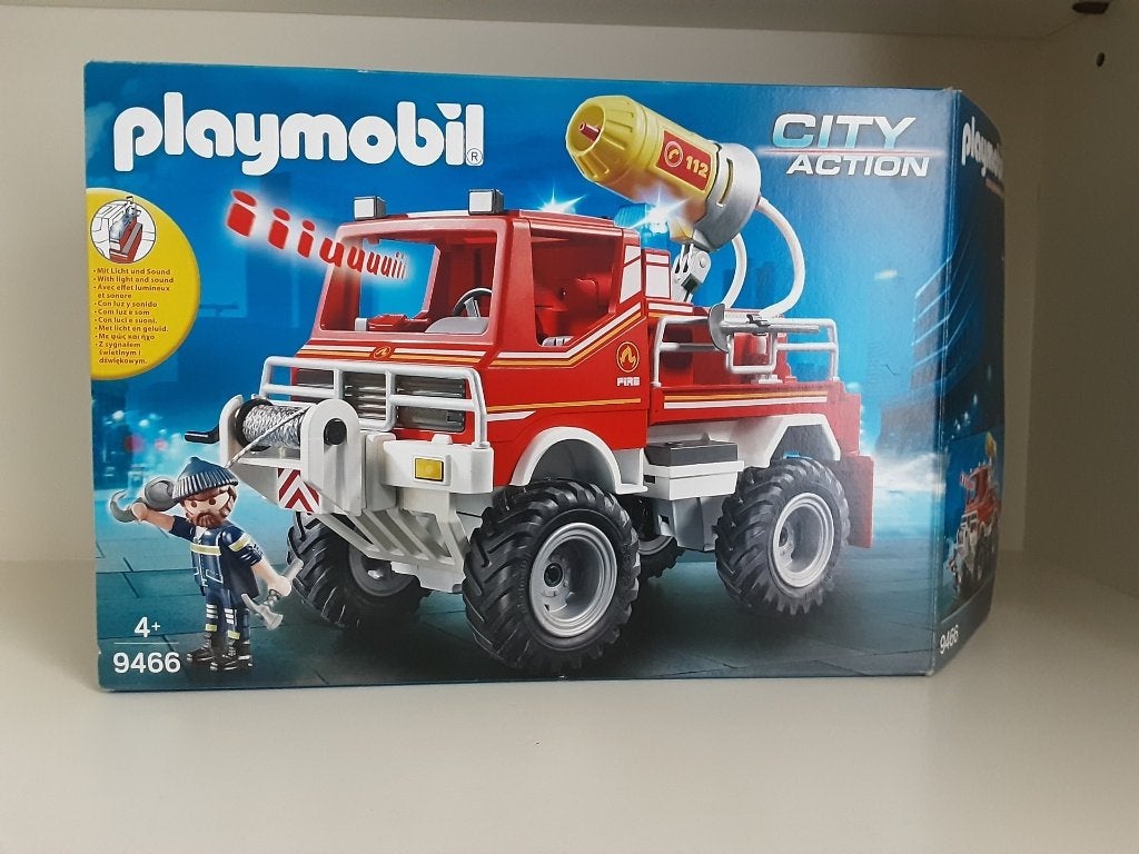 Camion de pompiers Playmobil - complet, Enlèvement ou Envoi, Comme neuf, Kit complet, Véhicule